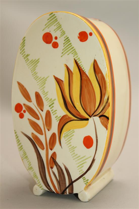 A Clarice Cliff bonjour shape vase, 16.5cm